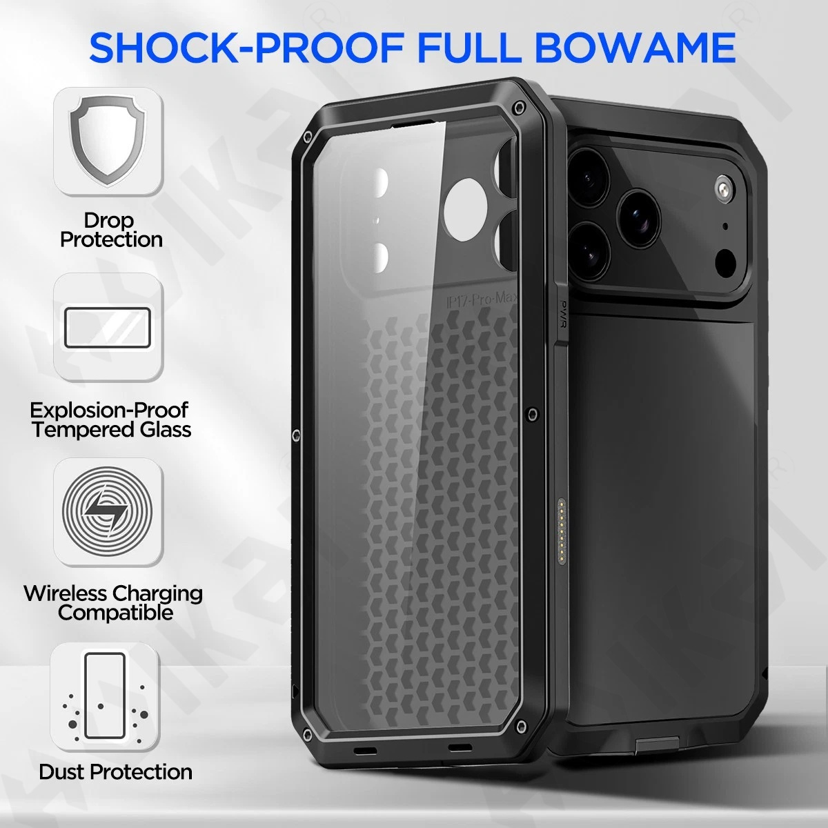 Case For iPhone 18 17 16 15 14 - огляд і ціна Heavy Duty 360 Full Body Protective Case