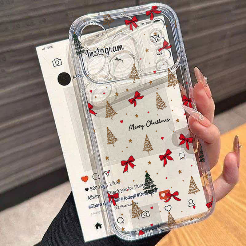 Red Bow Christmas Clear Shockp - огляд і ціна Clear Shockproof Bumper Case